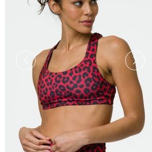 Onzie mudra red leopard sports bra